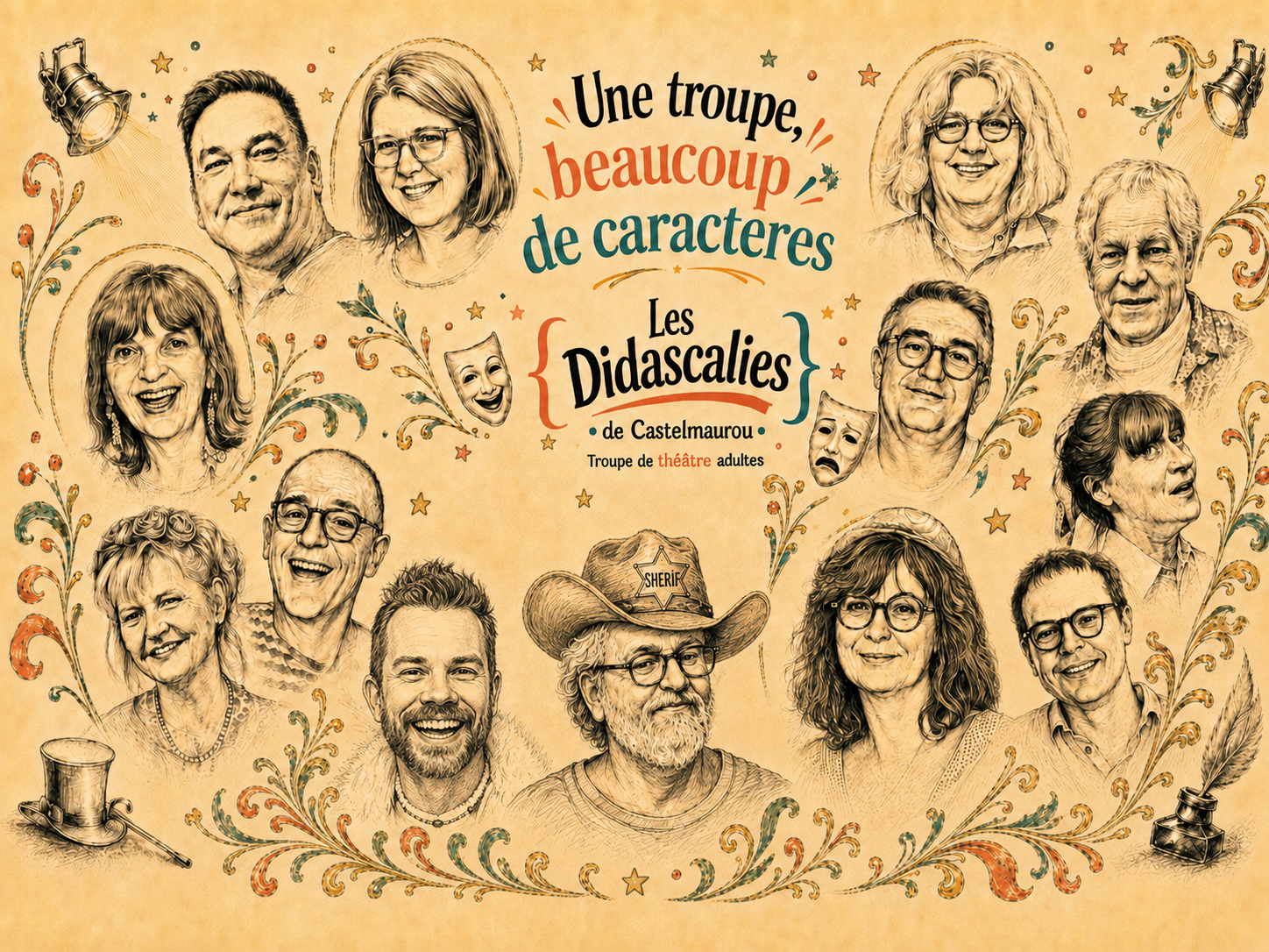 Illustration des membres des Didascalies pour la saison 2026-2027